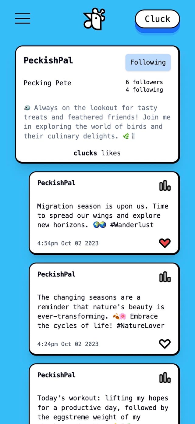 Clucker profile